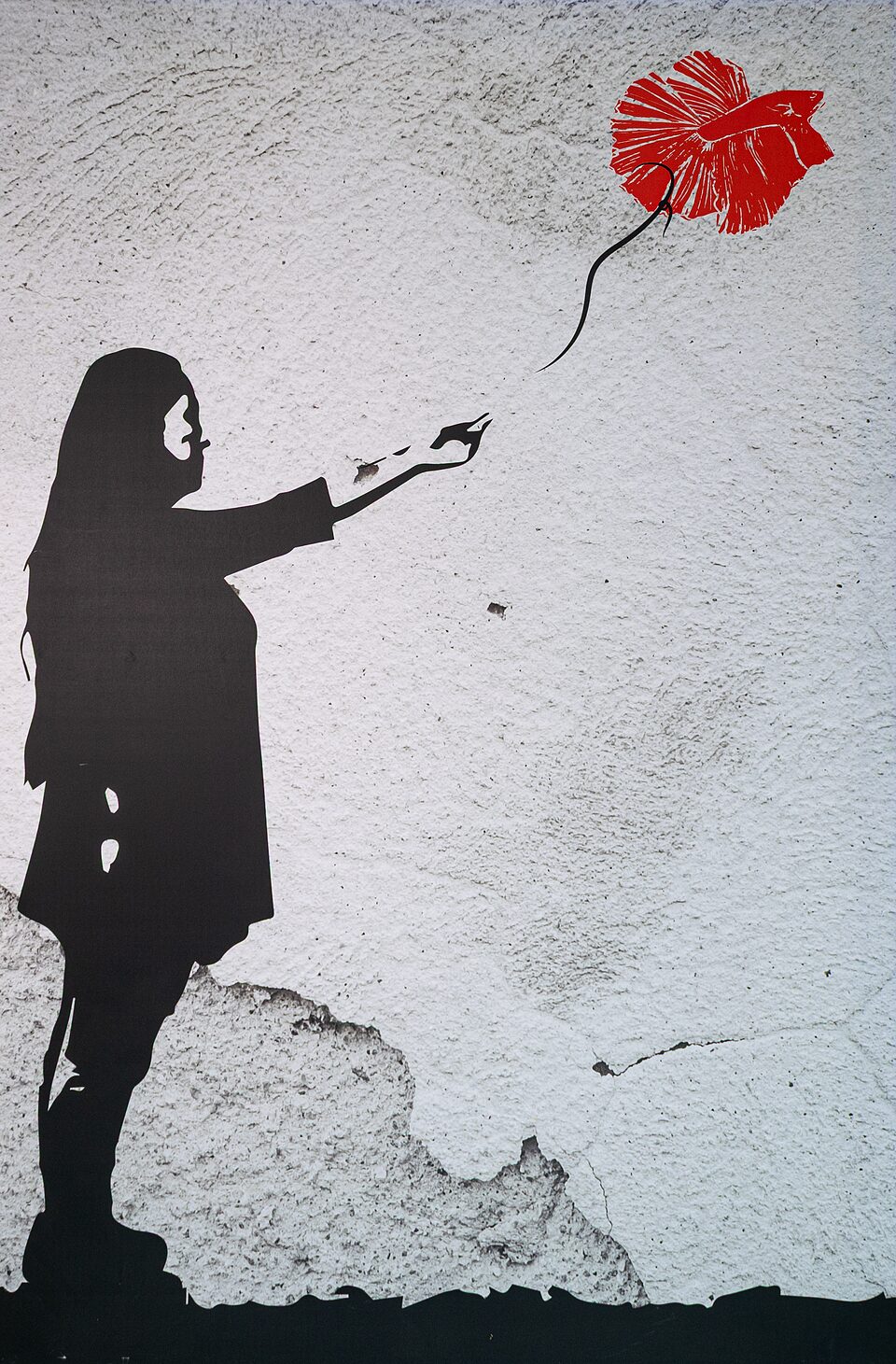 Suéltame, acrílico, 150 x 100 cm, de Fernanda Jara