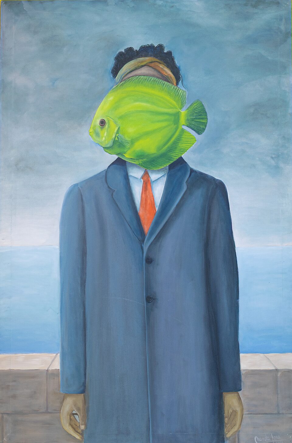La hija de la madre, acrílico, 150 x 100 cm, de Fernanda Jara