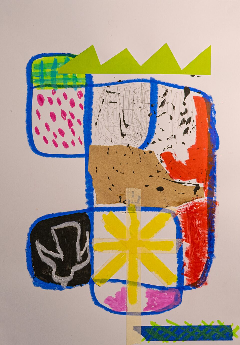 Líneas de expresión, técnica mixta, 42 x 30 cm, de Julia Rueda